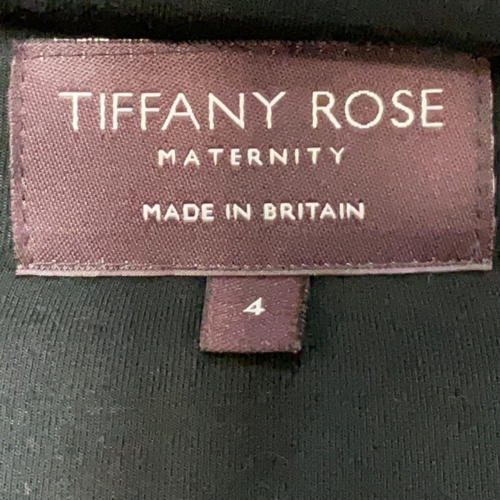 TIFFANY ROSE Black Maternity Evening Gown One Shoulder Formal Ankle Length Glam - Picture 4 of 5